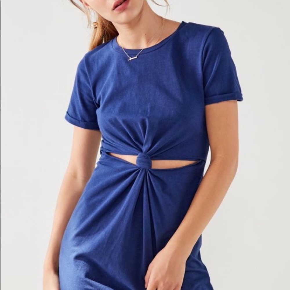 Urban Outfitters Twist Tie Cutout T Shirt Dress